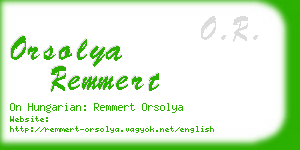 orsolya remmert business card